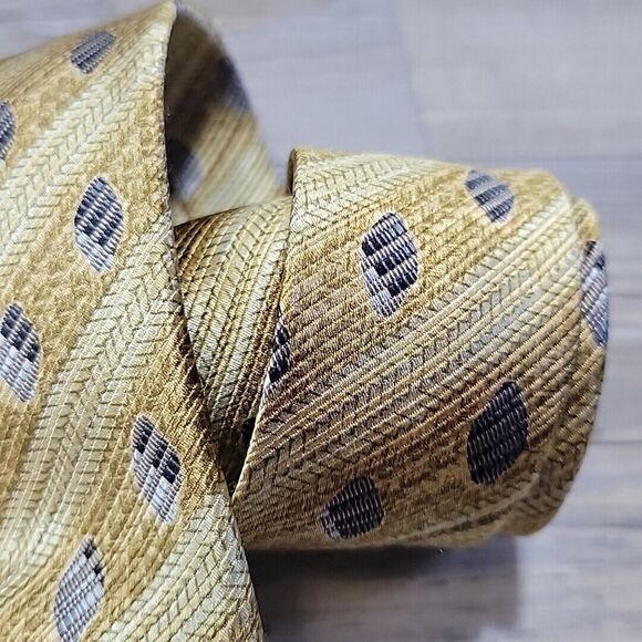 Robert Talbott Best Of Class Mens Neck Tie Gold Geometric Nordstrom 58" X 4" - Picture 6 of 10